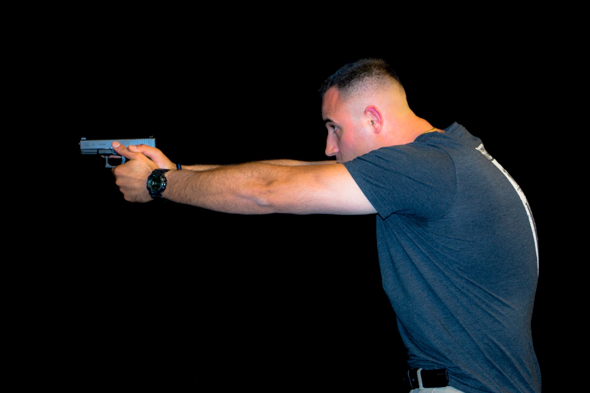 Instructor Vila during a training demonstration